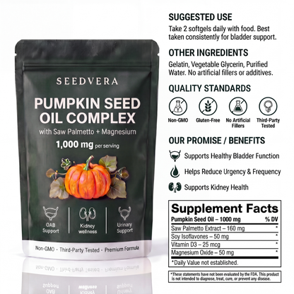 Overactive Bladder Support with Pumpkin Seed Oil