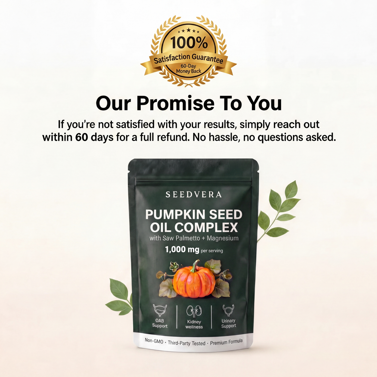 Overactive Bladder Support with Pumpkin Seed Oil