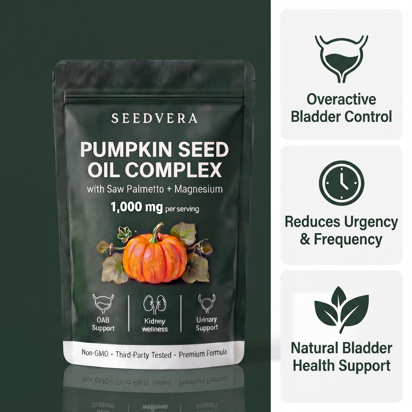 Overactive Bladder Support with Pumpkin Seed Oil